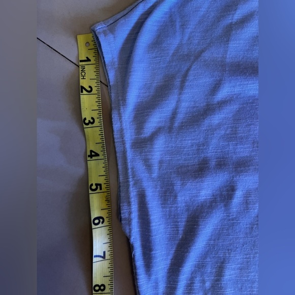 Gaiam Crossed Strap Tank Top blue/ gray Size M made in China cotton lightweight - Picture 12 of 12